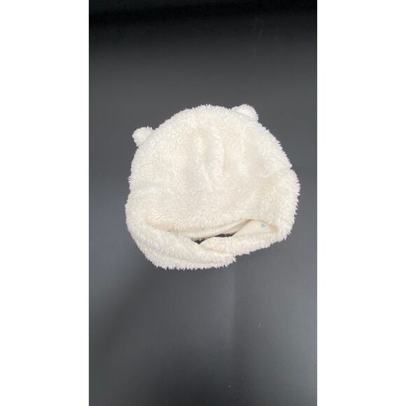 Carters Cream Fuzzy Hat and Mitten Set 12-24 Months - Picture 3 of 8